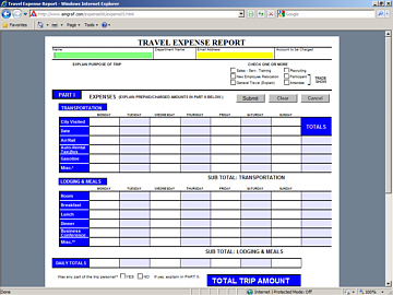 Open a Blank Electronic Expense Report Form