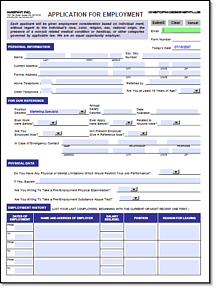 Blank Application Forms