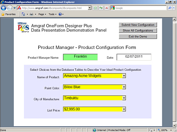 Go to the Dynamic Data Collection and Reporting Demo